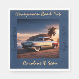 Honeymoon Road Trip Gefeliciteerd Servet