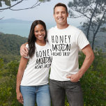Honeymoon Road Trip Matching Couple's T-Shirt<br><div class="desc">Voeg je initialen toe aan het met elkaar verbonden hart en draag met liefde.</div>