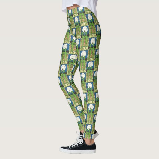 Honeymoon Roswell Aliens Cartoon Women's Leggings (Links)
