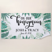 Honeymoon Sfeer Honeymoon Trouwcadeaus Strandlaken (Voorkant)