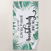 Honeymoon Sfeer Honeymoon Trouwcadeaus Strandlaken (Voorkant)