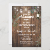 Honeymoon Shower Rustic Wedding Shower-uitnodiging Kaart (Voorkant)