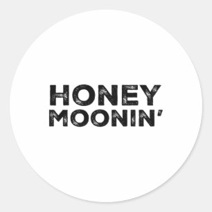Honeymoon Vakantie Koppels Gehuwd Bijpassende Honi Ronde Sticker
