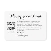 Honeymoon verzoek inser card bruiloft