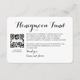 Honeymoon verzoek inser card bruiloft informatiekaartje