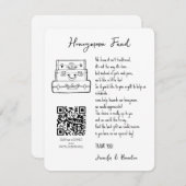 Honeymoon-verzoek om bruiloft QR CODE Informatiekaartje (Voorkant / Achterkant)