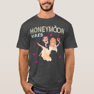 Honeymoon Vibes Bachlorette Party Bride getrouwd T-shirt
