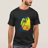 Honeymoon Vibes Beach Palm Tree After Wedding Vaca T-shirt (Voorkant)