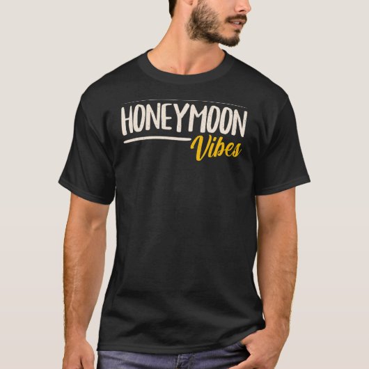 Honeymoon Vibes Just Marriott Newlywed Bride And G T-shirt (Voorkant)