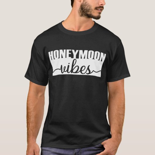 Honeymoon Vibes Matching Wifey Wedding Jubileum T-shirt (Voorkant)