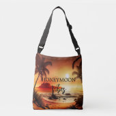 Honeymoon vibes tropisch zonnestrand crossbody tas (Voorkant)