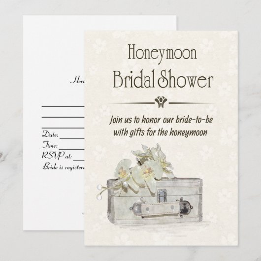 Honeymoon Vrijgezellenfeest met reistas Kaart (Voorkant / Achterkant)