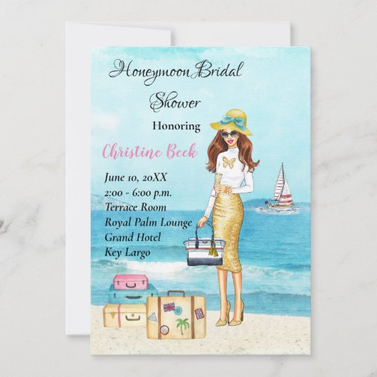 Honeymoon Vrijgezellenfeest Save The Date (Voorkant)