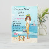 Honeymoon Vrijgezellenfeest Save The Date (Staand voorkant)