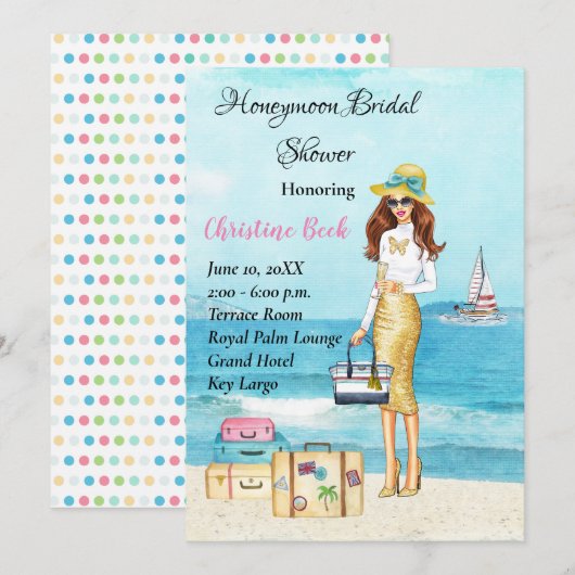 Honeymoon Vrijgezellenfeest Save The Date (Voorkant / Achterkant)