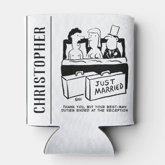 Honeymoon Wedding Night for Bride & Groom Blikjeskoeler (Achterkant)