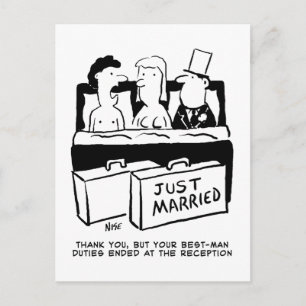 Honeymoon Wedding Night for Bride & Groom Briefkaart
