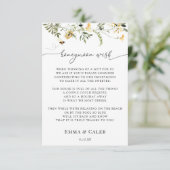 Honeymoon Wish Bee and Wildflower Enclosure Card Kaart (Staand voorkant)