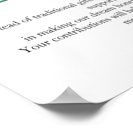 Honeymoon Wish Bruiloft Registry Fund QR Code Gift Poster (Hoek)