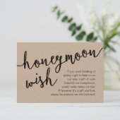 Honeymoon Wish Cash Fonds, een opmerking over cade Informatiekaartje (Staand voorkant)