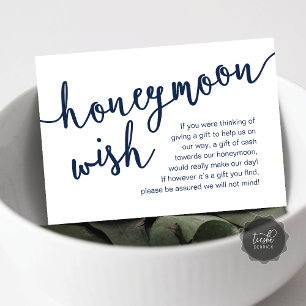 Honeymoon Wish Cash Fonds, een opmerking over cade Informatiekaartje