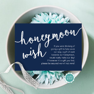 Honeymoon Wish Cash Fonds, een opmerking over cade Informatiekaartje