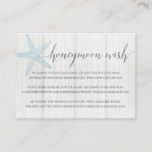 Honeymoon Wish Enclosure Kaart Beach Wedding Inser (Voorkant)