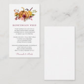 Honeymoon Wish Fund Enclosure Card Informatiekaartje (Voorkant / Achterkant)