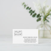 Honeymoon Wish / Fund Kaart met koffers invoegen (Staand voorkant)
