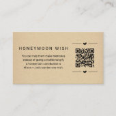 Honeymoon Wish/Fund Kaart w QR Code Insert (Voorkant)
