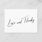 Honeymoon wish modern handschrift Simple Wedding Informatiekaartje (Achterkant)