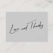 Honeymoon Wish Modern Handwriting Light Grey Informatiekaartje (Achterkant)