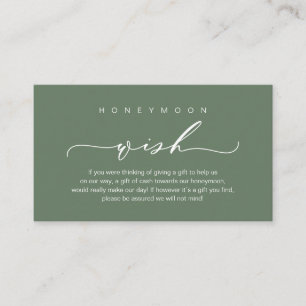 Honeymoon Wish, modern romantisch design Informatiekaartje