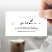 Honeymoon Wish, modern romantisch design Informatiekaartje