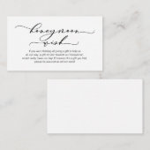 Honeymoon Wish, moderne romantische ontwerpbehuizi Informatiekaartje (Voorkant / Achterkant)