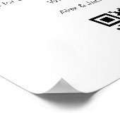 Honeymoon Wish QR Code Reisfonds Aanvraag Gift Poster (Hoek)