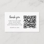 Honeymoon Wish | QR Code Weddenschap White Informatiekaartje (Achterkant)