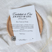 Honeymoon Wish Registry QR Code Huwelijkscadeau Acryl Uitnodigingen