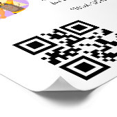 Honeymoon Wish Registry QR Code Huwelijkscadeau Poster (Hoek)