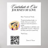Honeymoon Wish Registry QR Code Huwelijkscadeau Poster (Voorkant)