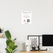 Honeymoon Wish Travel Fund Vraag cadeau QR-code aa Poster (Thuiskantoor)