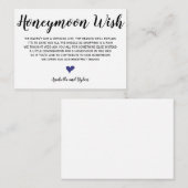 Honeymoon Wish Wedding Insert-kaarten Informatiekaartje (Voorkant / Achterkant)