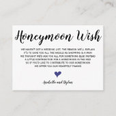 Honeymoon Wish Wedding Insert-kaarten Informatiekaartje (Voorkant)