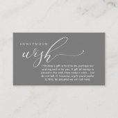 Honeymoon Wish Wishing Well, Fund, A Note On Gifts Informatiekaartje (Voorkant)