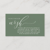 Honeymoon Wish Wishing Well, Fund, A Note On Gifts Informatiekaartje (Voorkant)