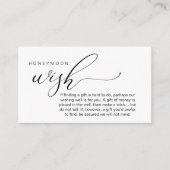 Honeymoon Wish Wishing Well, Fund, A Note On Gifts Informatiekaartje (Voorkant)