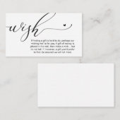 Honeymoon Wish Wishing Well, Fund, A Note On Gifts Informatiekaartje (Voorkant / Achterkant)
