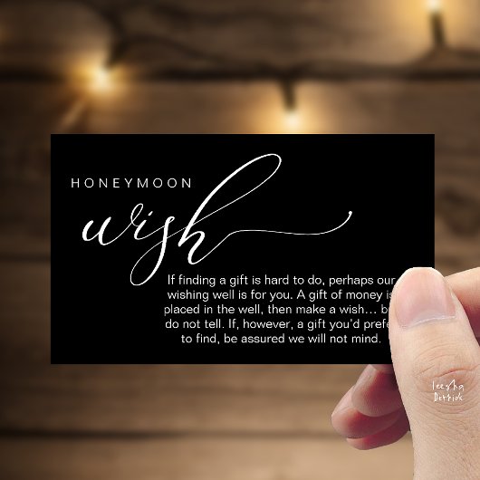 Honeymoon Wish Wishing Well, Fund, A Note On Gifts Informatiekaartje