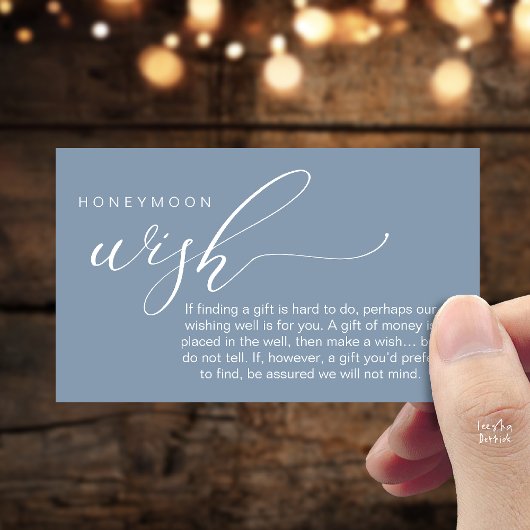 Honeymoon Wish Wishing Well, Fund, A Note On Gifts Informatiekaartje