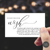 Honeymoon Wish Wishing Well, Fund, A Note On Gifts Informatiekaartje